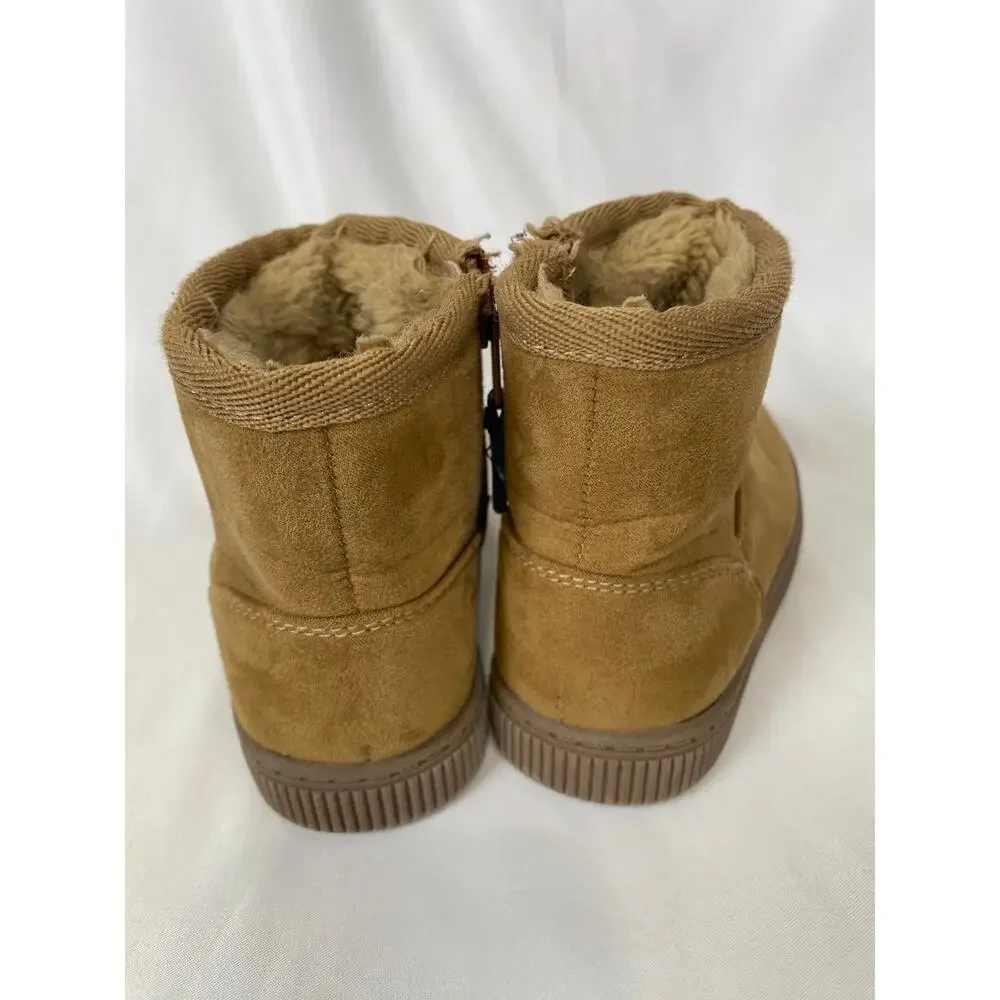 Cat & Jack Toddler Zip Up Suede Boots Tan Size 7